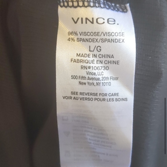 NWOT Vince Ribbed Mock Neck Sweater Black Lightweight Minimalist Neutral Large - Picture 8 of 17